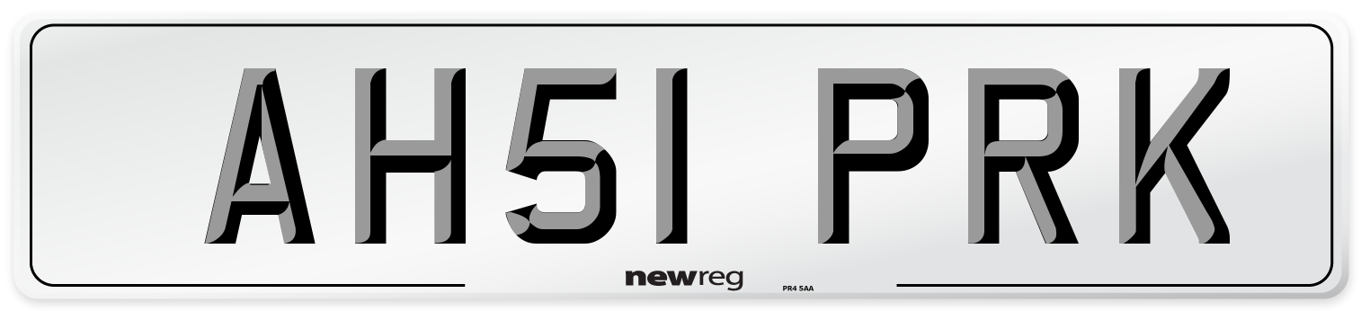 AH51 PRK Number Plate from New Reg